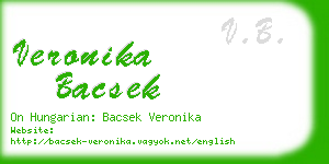 veronika bacsek business card